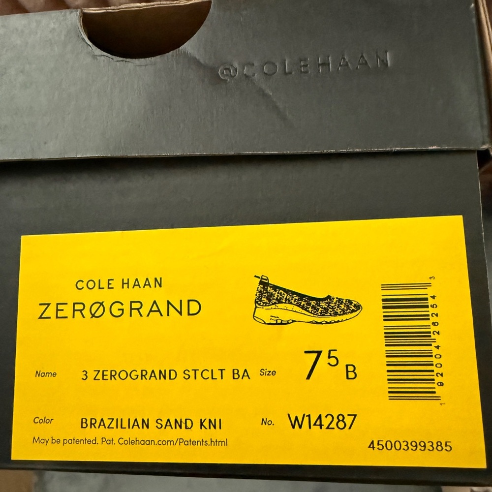 Cole Haan Women's Beige Knit Flats 3.Zerogrand Stitchlite Ballet Flat - Picture 5 of 5
